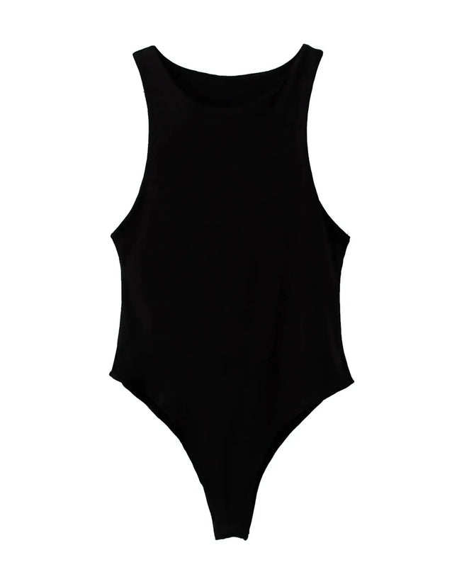 Black swimsuit on a white background