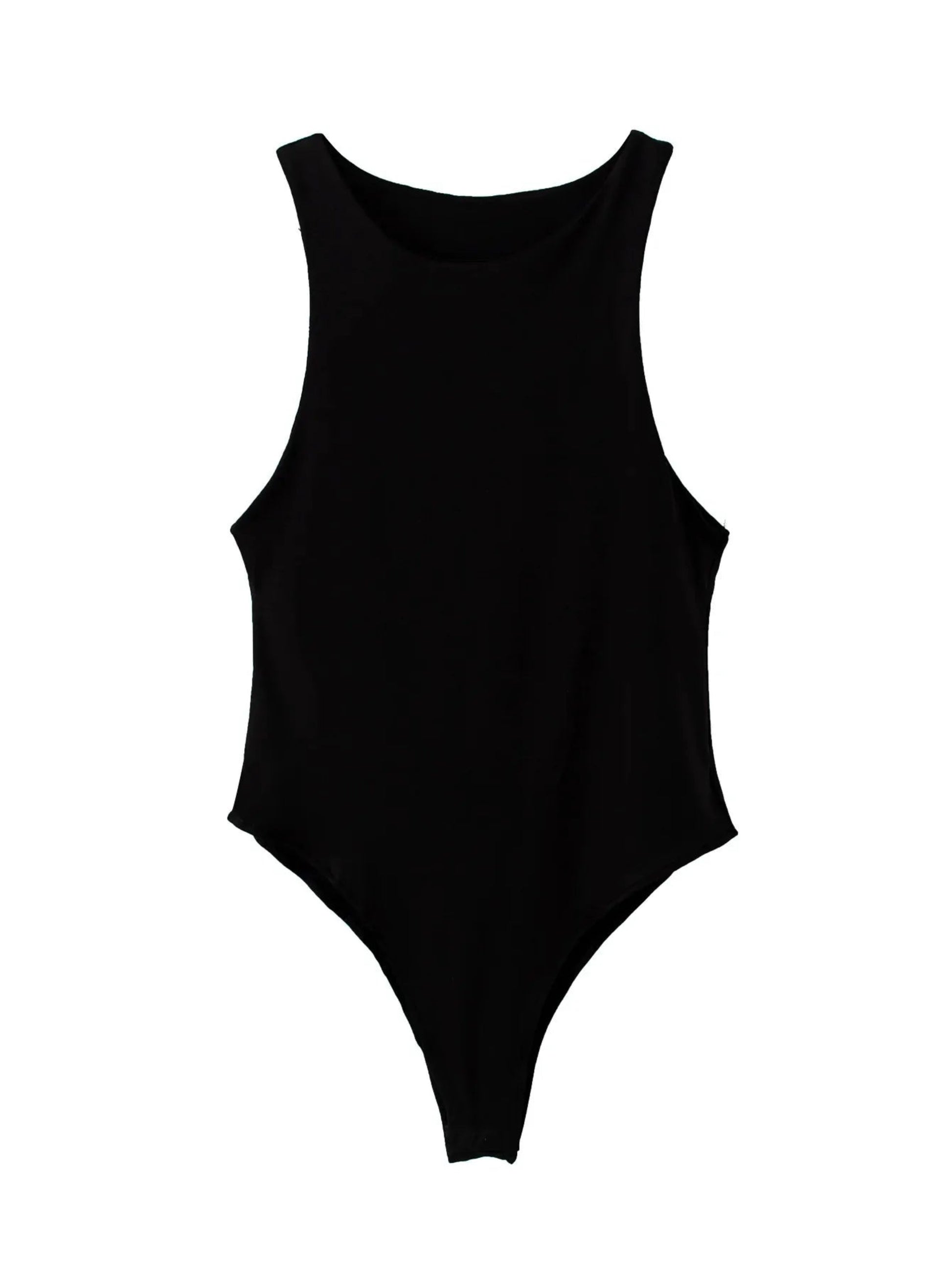 Black swimsuit on a white background