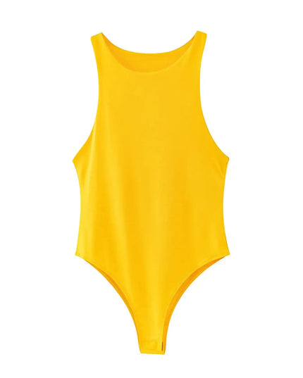 Yellow swimsuit on a white background