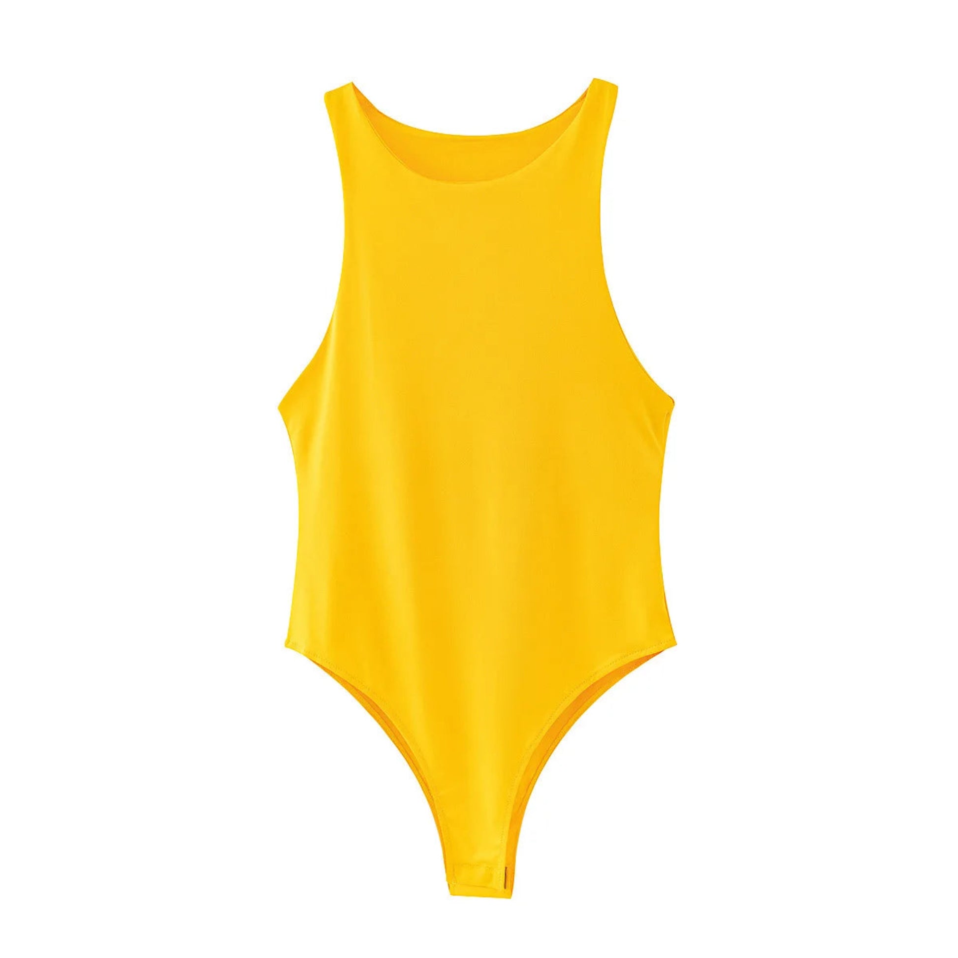 Yellow swimsuit on a white background