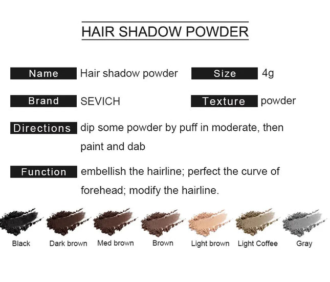 Sevich 12 Color Hairline Powder Hairline Shadow Cover Up Fill In......
