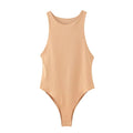 Beige swimsuit on a white background