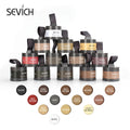 Sevich 12 Color Hairline Powder set featuring various shades like black, brown, blonde, and gray for covering thinning hair.
