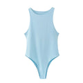 Light blue swimsuit on a white background