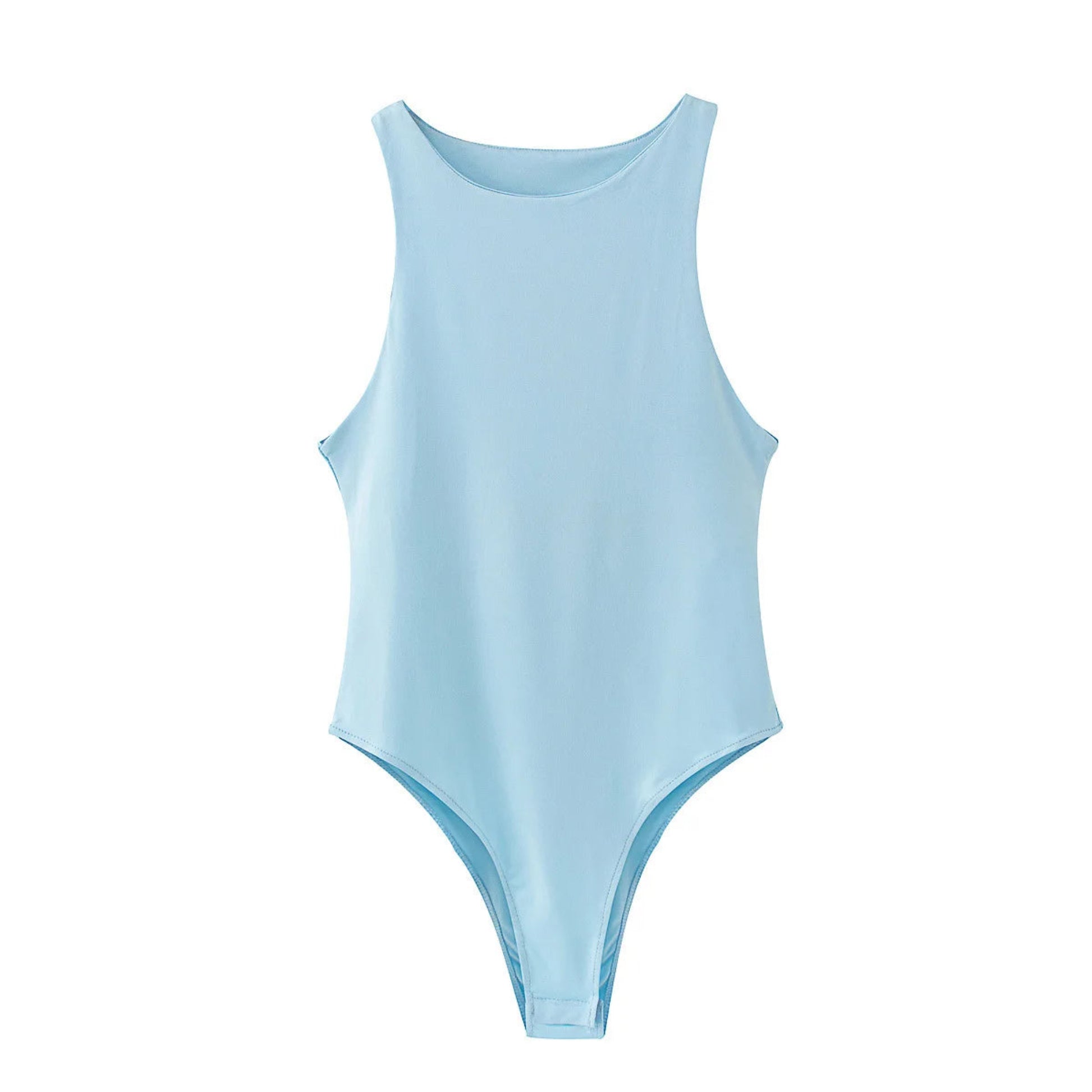Light blue swimsuit on a white background