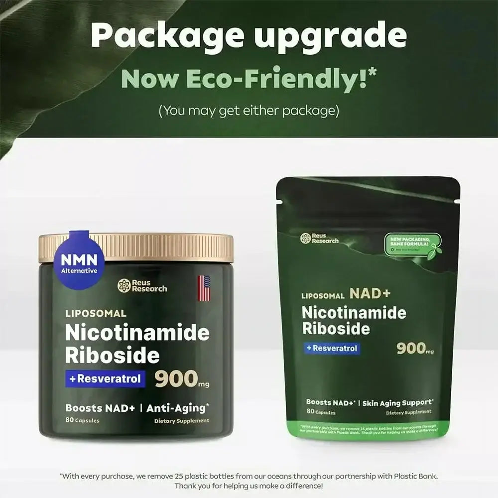 Booster 900mg Anti-Aging Supplement, Nicotinamide Riboside and Resveratrol, 80 capsules, free shipping offer