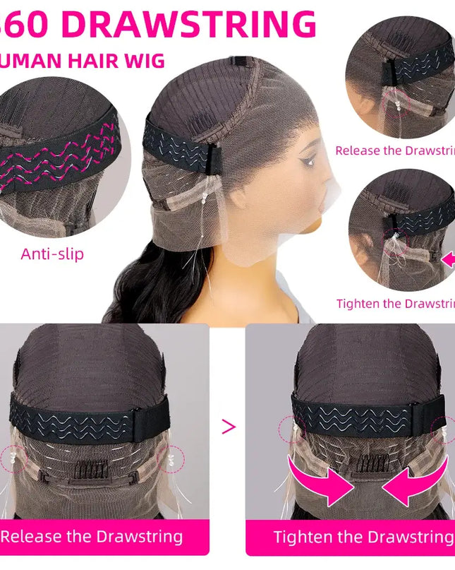 🔥 360 HD Lace Deep Curly Wave Wig – 200% Density, Preplucked & Glueless | Invisi Strap Water Wave Human Hair Wig