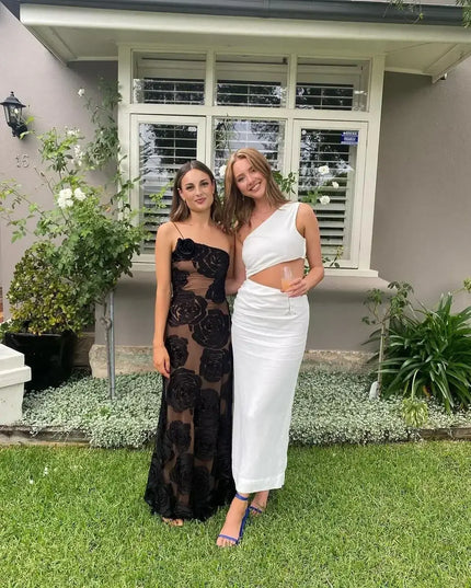 Oligai One Shoulder Elegant Dress - Stunning Party Wear 2024