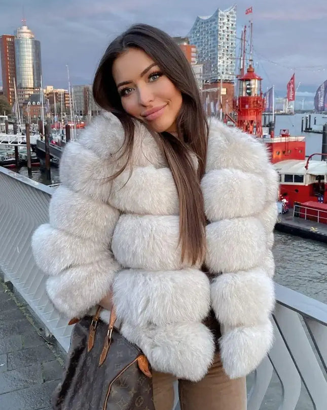 Winter Women's Cold Coat Top Fox Jackets For Women clothing Natural Real fox Fur Jacket Coats For Women Fur Jacket In Promotion