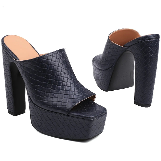 Sexy High Heels Platform Slides - Women Summer Mules 2023