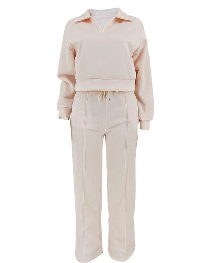 Autumn Winter Thick Warm Two-Piece Leisure Set for Women”