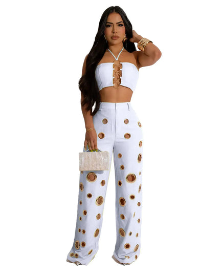 women's summer two-piece outfit - Chic Backless Dress 2025