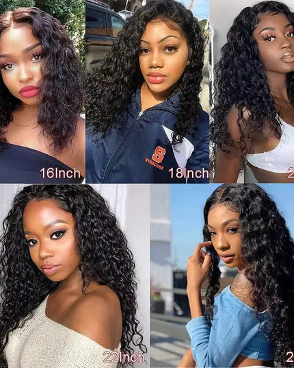 Natural Black Deep Wave Lace Front Wig | 100% Human Hair