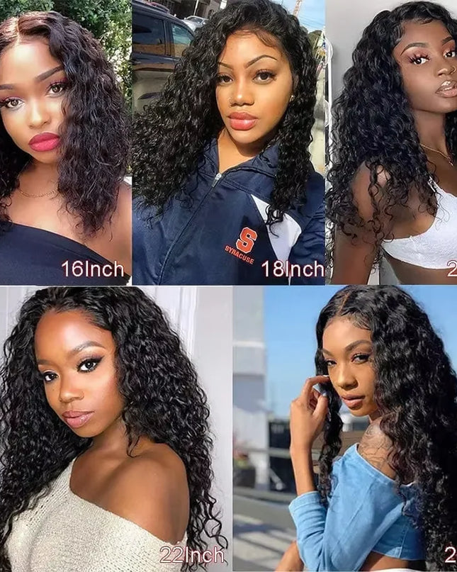 Natural Black Deep Wave Lace Front Wig | 100% Human Hair