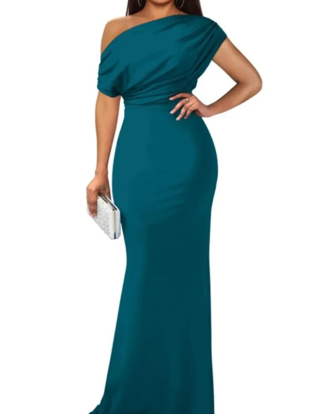 Elegant Sleeveless Off Shoulder Bodycon Long Dress for Evening Party & Prom