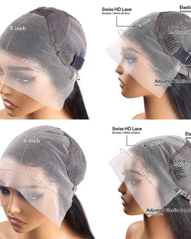 40 Inch 13x6 HD Body Wave Lace Front Wig 220% Density Human Hair