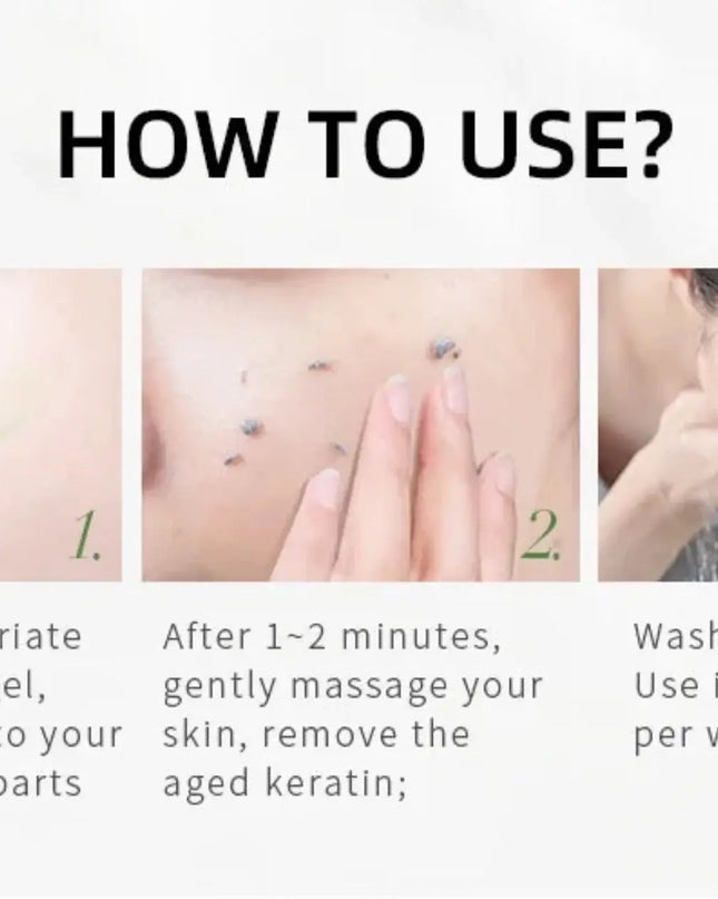 Instructions on how to use a skincare product with step-by-step guidance.