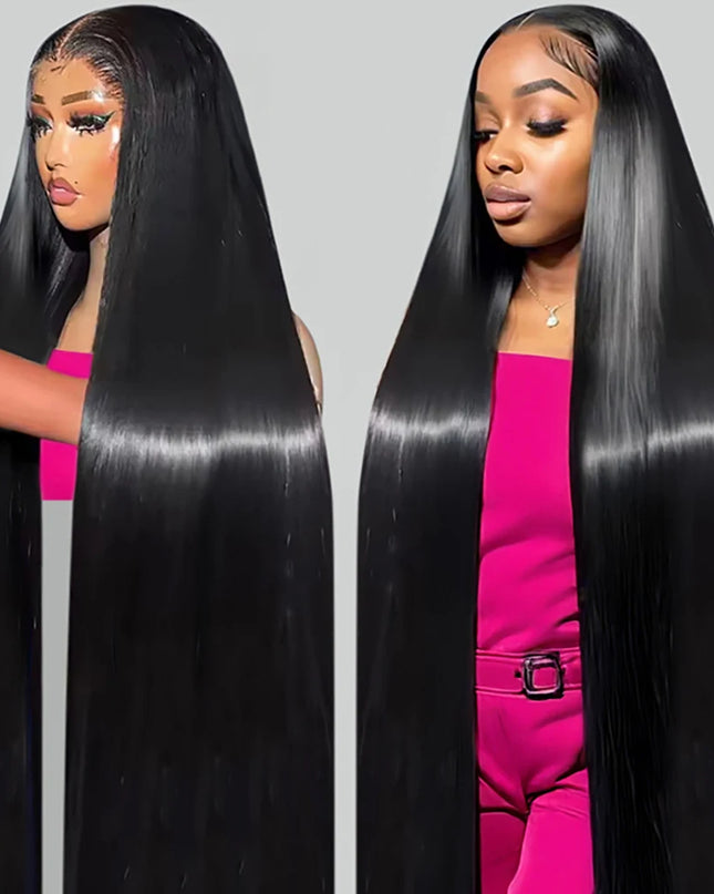 Transparent Bone Straight Lace Front Wigs 250 Density 360 Full Lace Brazilian Human Hair Wigs