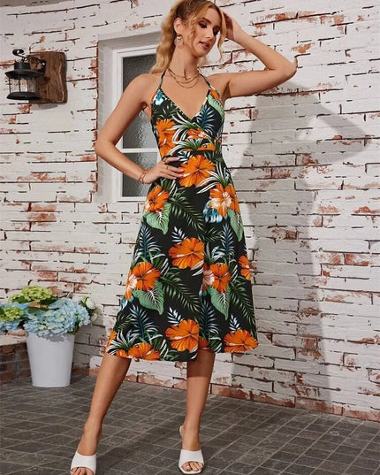 Women's Summer Strapless Halter Dress