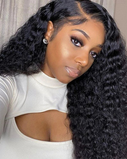 Curly Virgin Human Hair Lace Wig - 250% Density HD Lace