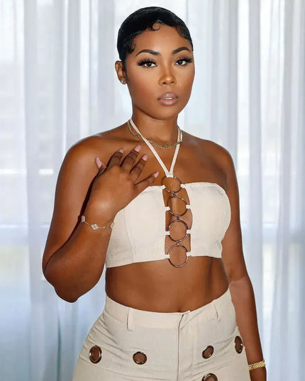 women's summer two-piece outfit - Chic Backless Dress 2025