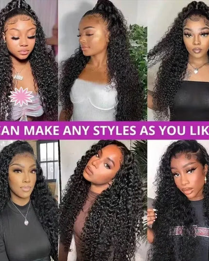 Natural Black Deep Wave Lace Front Wig | 100% Human Hair