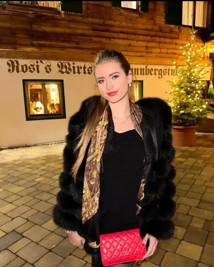 Winter Women's Cold Coat Top Fox Jackets For Women clothing Natural Real fox Fur Jacket Coats For Women Fur Jacket In Promotion