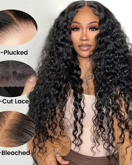 Natural Black Deep Wave Lace Front Wig | 100% Human Hair