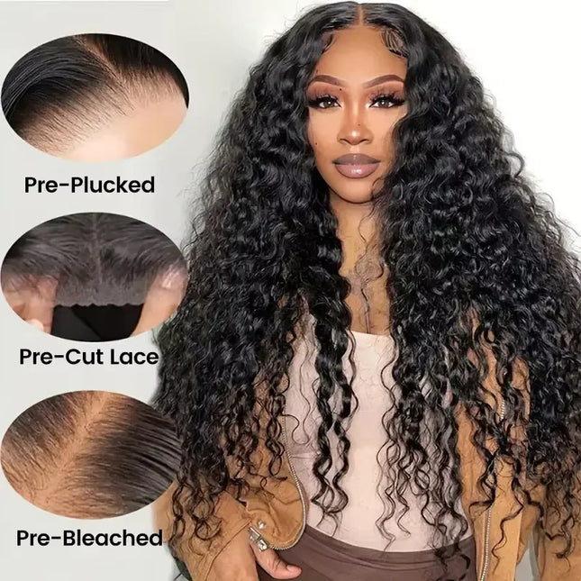 Natural Black Deep Wave Lace Front Wig | 100% Human Hair