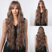 Brown curly