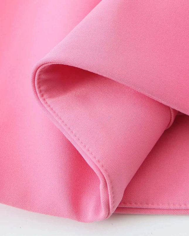 Pink A-Line Mini Dress – Elegant Summer Party Style”