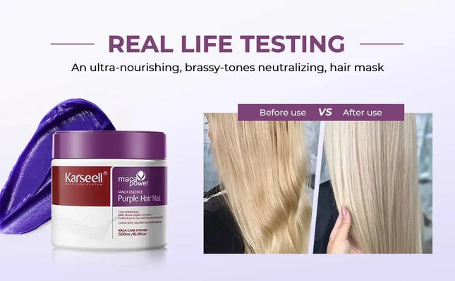 Karseell Purple Hair Mask – 500ml Anti-Yellow Toning Treatment  Blonde