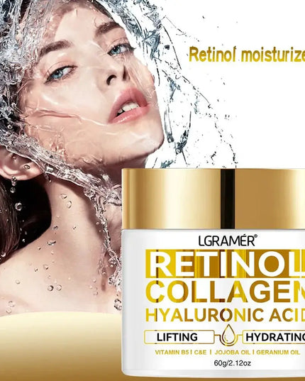 Retinol Face Cream – Anti-Wrinkle Moisturizer with Collagen & Hyaluronic Acid for Women & Men, Hydrating Skincare Formula