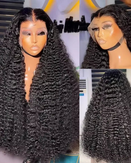 Natural Black Deep Wave Lace Front Wig | 100% Human Hair