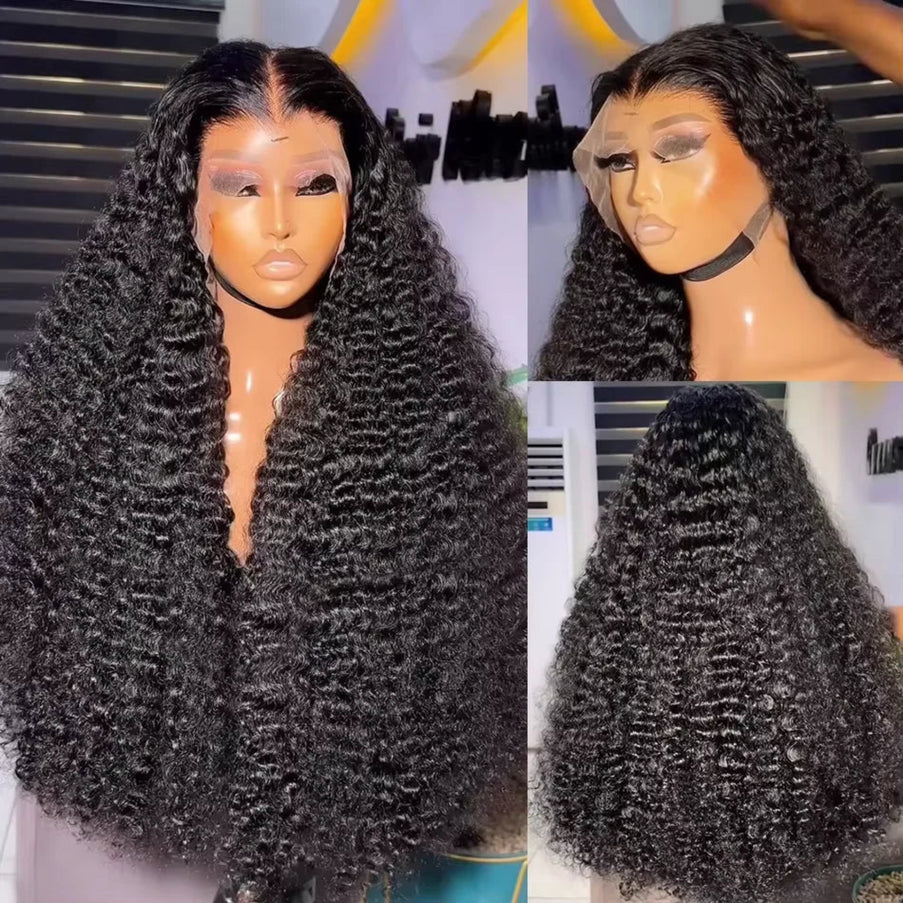 Natural Black Deep Wave Lace Front Wig | 100% Human Hair