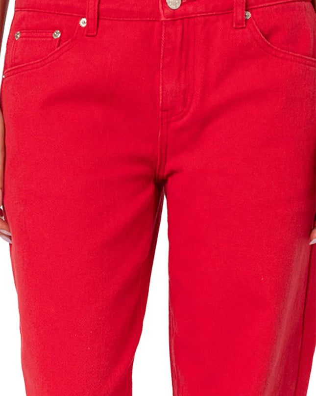 Women's Casual Loose Boyfried Wide Leg Denim Pants