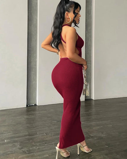Women’s Ribbed Backless Sleeveless Bodycon Dress ✨