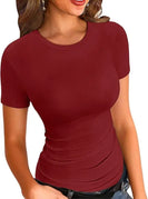 Wine red short sleev / XXL