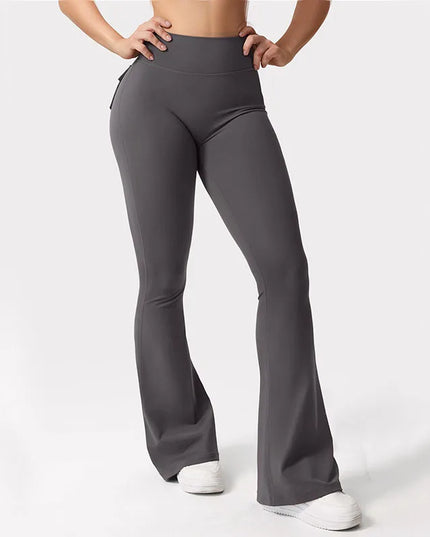 Women's High Stretch Wide Leg Yoga Pants with Pockets