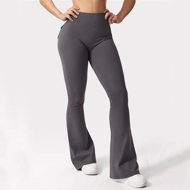 Women's High Stretch Wide Leg Yoga Pants with Pockets