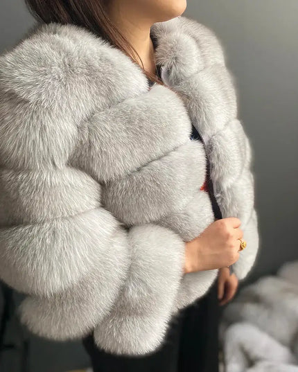 Winter Women's Cold Coat Top Fox Jackets For Women clothing Natural Real fox Fur Jacket Coats For Women Fur Jacket In Promotion