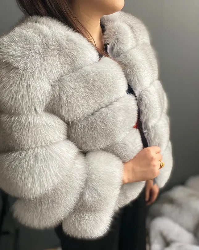 Winter Women's Cold Coat Top Fox Jackets For Women clothing Natural Real fox Fur Jacket Coats For Women Fur Jacket In Promotion