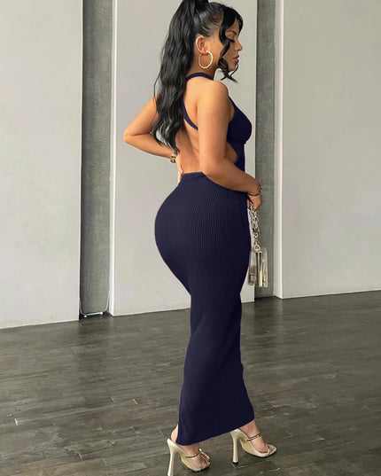 Women’s Ribbed Backless Sleeveless Bodycon Dress ✨