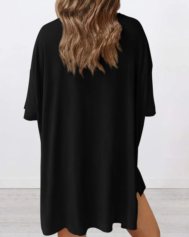 Women's Casual Loose Solid Color Short Sleeve Shorts Set with Pockets | Two Piece Loungewear Outfit 2025