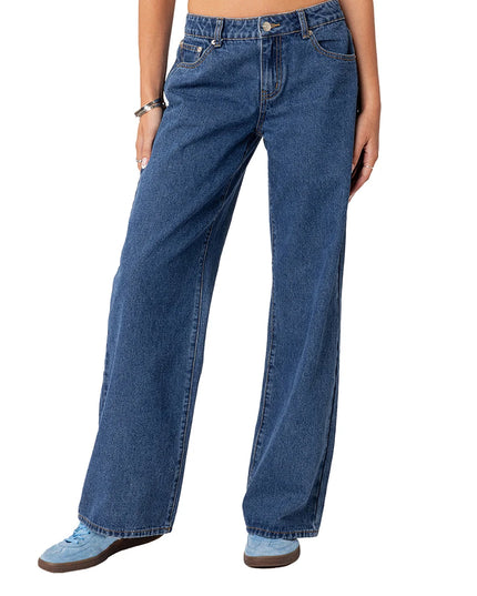 Women's Casual Loose Boyfried Wide Leg Denim Pants