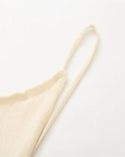 Close-up of a delicate cream-colored strap from KADUWAKI gothic embroidered dresses for women.