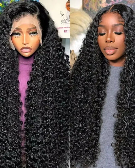 Natural Black Deep Wave Lace Front Wig | 100% Human Hair