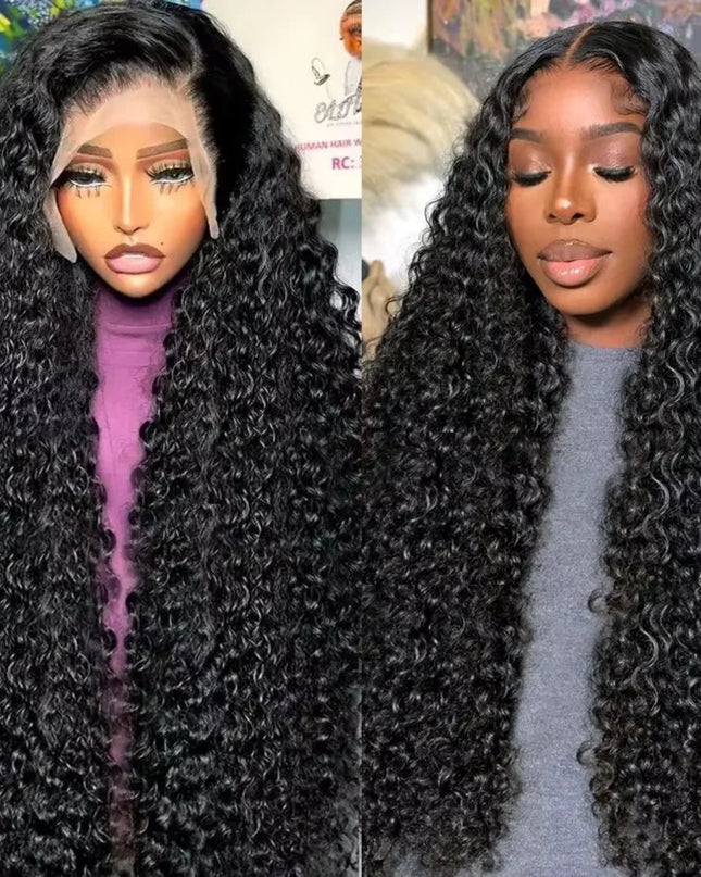 Natural Black Deep Wave Lace Front Wig | 100% Human Hair