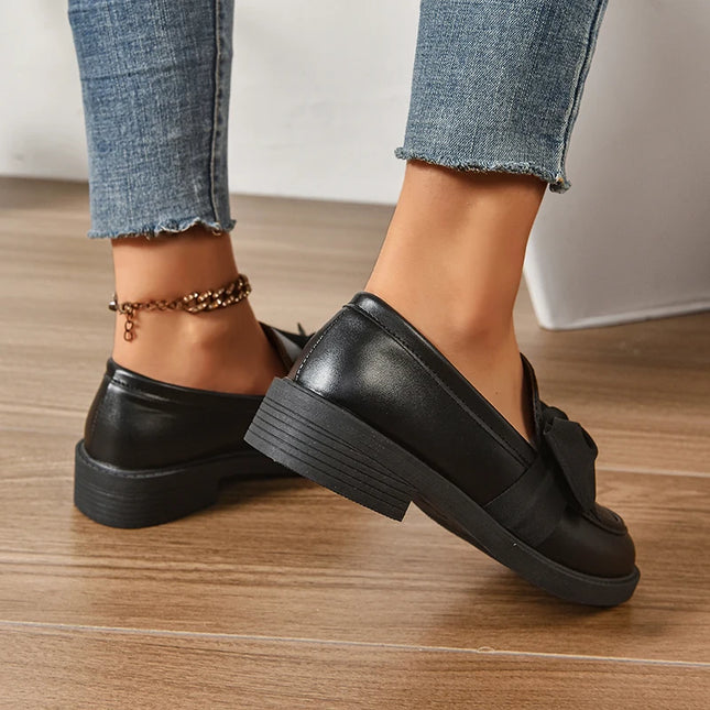 Bow Tie Loafers for Women - Stylish Daily Wear Shoes