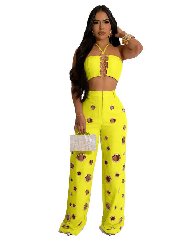 women's summer two-piece outfit - Chic Backless Dress 2025